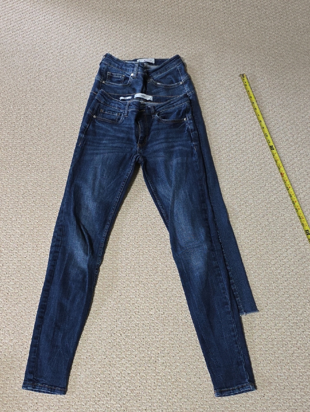 Mango Indigo Skinny Jeans with Subtle Fade